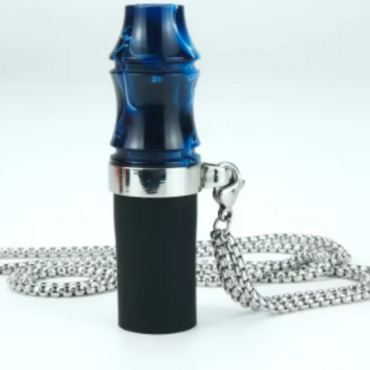 HookahDrive Mouthpiece – פיית נרגילה יוקרתית עם שרשרת נירוסטה