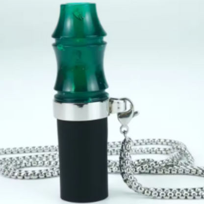 HookahDrive Mouthpiece – פיית נרגילה יוקרתית עם שרשרת נירוסטה