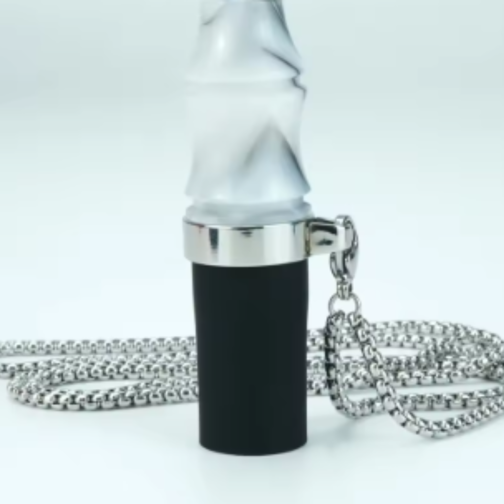 HookahDrive Mouthpiece – פיית נרגילה יוקרתית עם שרשרת נירוסטה