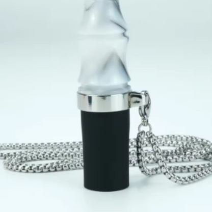 HookahDrive Mouthpiece – פיית נרגילה יוקרתית עם שרשרת נירוסטה